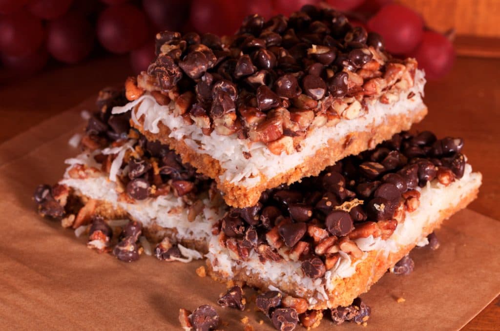 OAM Magic Bar — coconut, chocolate, butterscotch layers
