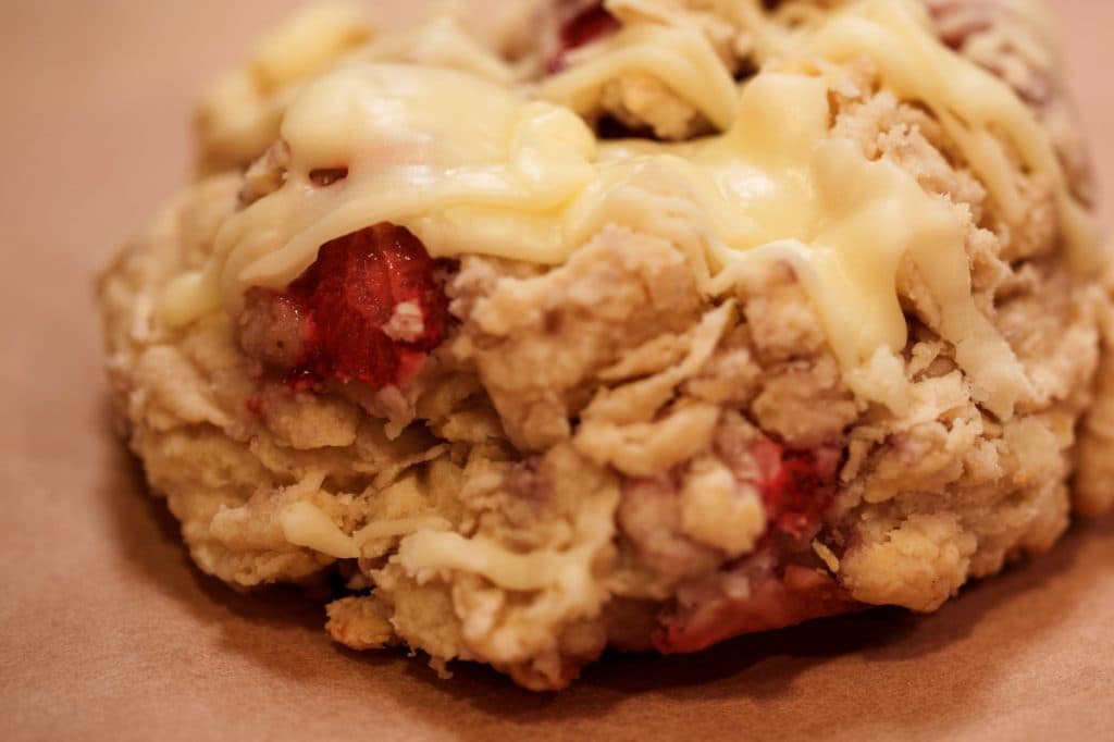 OAM fresh-baked strawberry orange scone